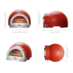 James Martin Artisan Dual Fuel Pizza Oven Red Dimensions