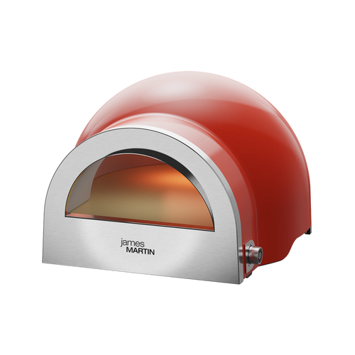 James Martin Artisan Dual Fuel Pizza Oven red